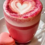 Heart-Shaped Beetroot Latte Treat First Image