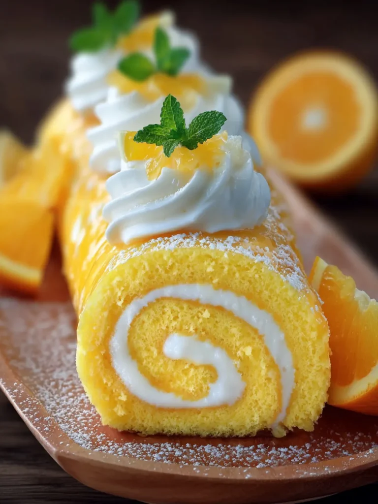 Orange Cream Swiss Roll Cake First Image