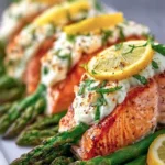 Stuffed Salmon with Asparagus Spears First Image