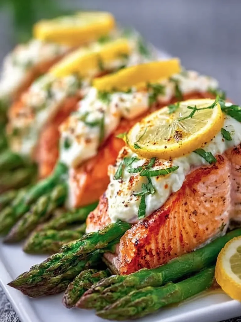 Stuffed Salmon with Asparagus Spears First Image