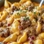 Creamy Beef Pasta Shells Recipe First Image