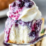 Creamy Blueberry Swirl Cheesecake First Image