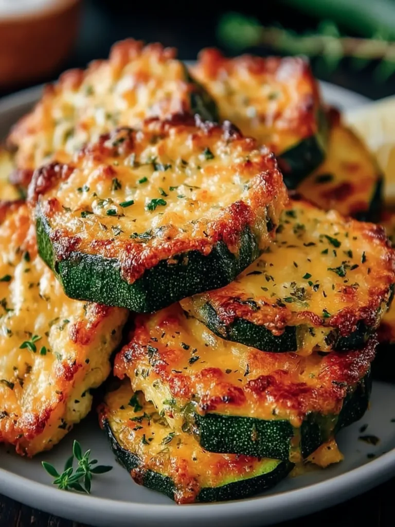 Cheesy Baked Zucchini Slices First Image