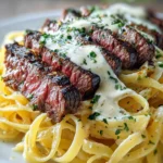 Seared Steak Fettuccine Alfredo First Image