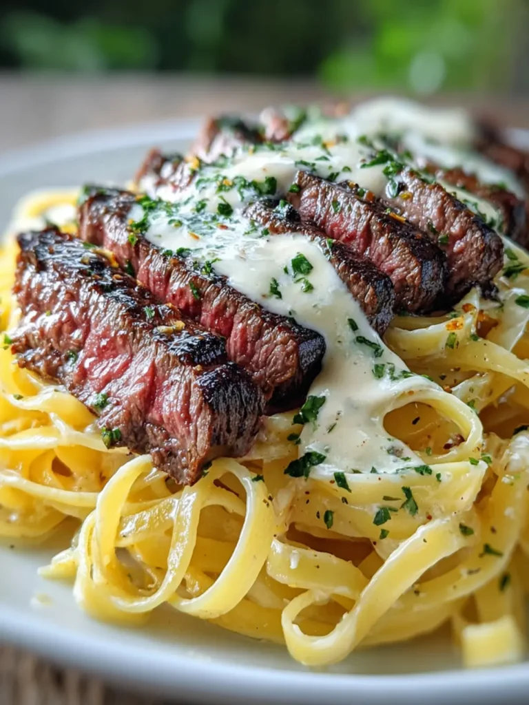 Seared Steak Fettuccine Alfredo First Image