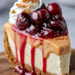 Cherry Cheesecake with Cookie Crust First Image