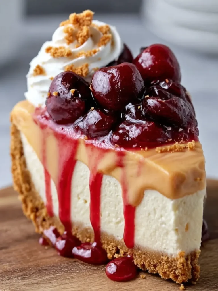 Cherry Cheesecake with Cookie Crust First Image