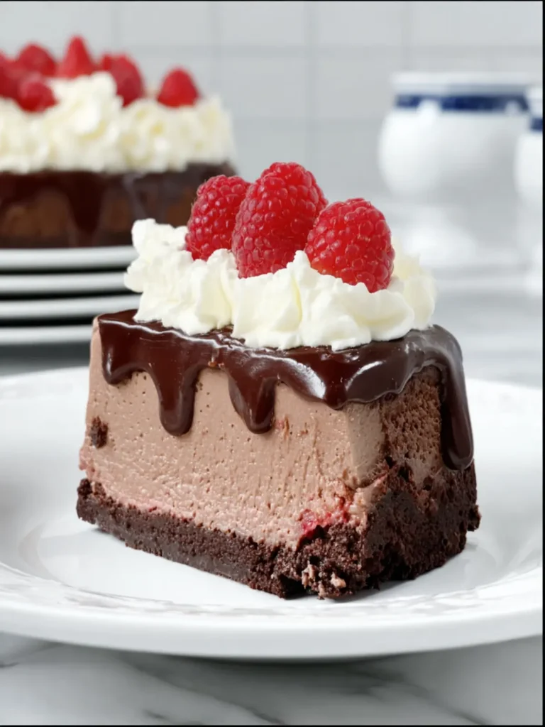 Decadent Chocolate Raspberry Cheesecake First Image