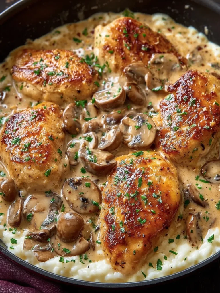 Creamy Mushroom Chicken Skillet First Image