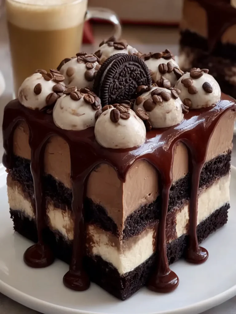 Decadent Chocolate Coffee Ice Cream Cake First Image