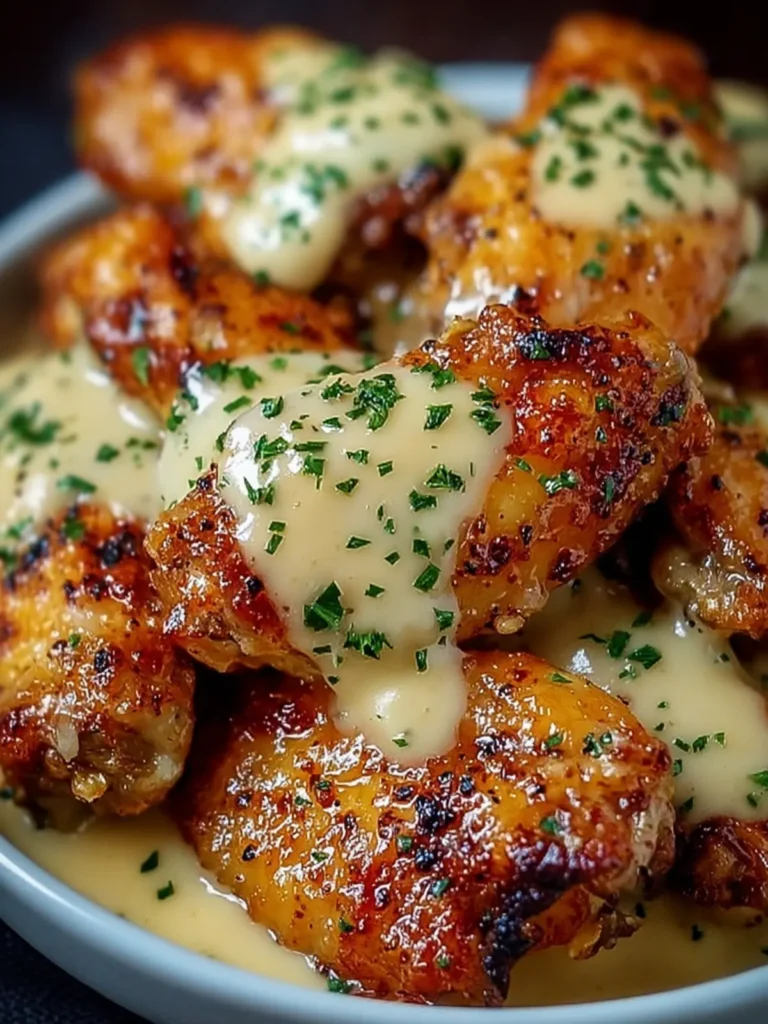 Creamy Garlic Chicken Wings First Image