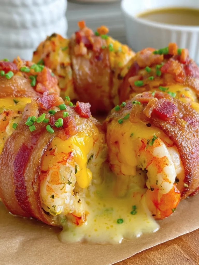 Cheesy Bacon-Wrapped Shrimp Roll First Image