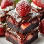 Decadent Chocolate Strawberry Brownies First Image
