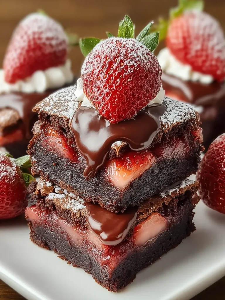 Decadent Chocolate Strawberry Brownies First Image