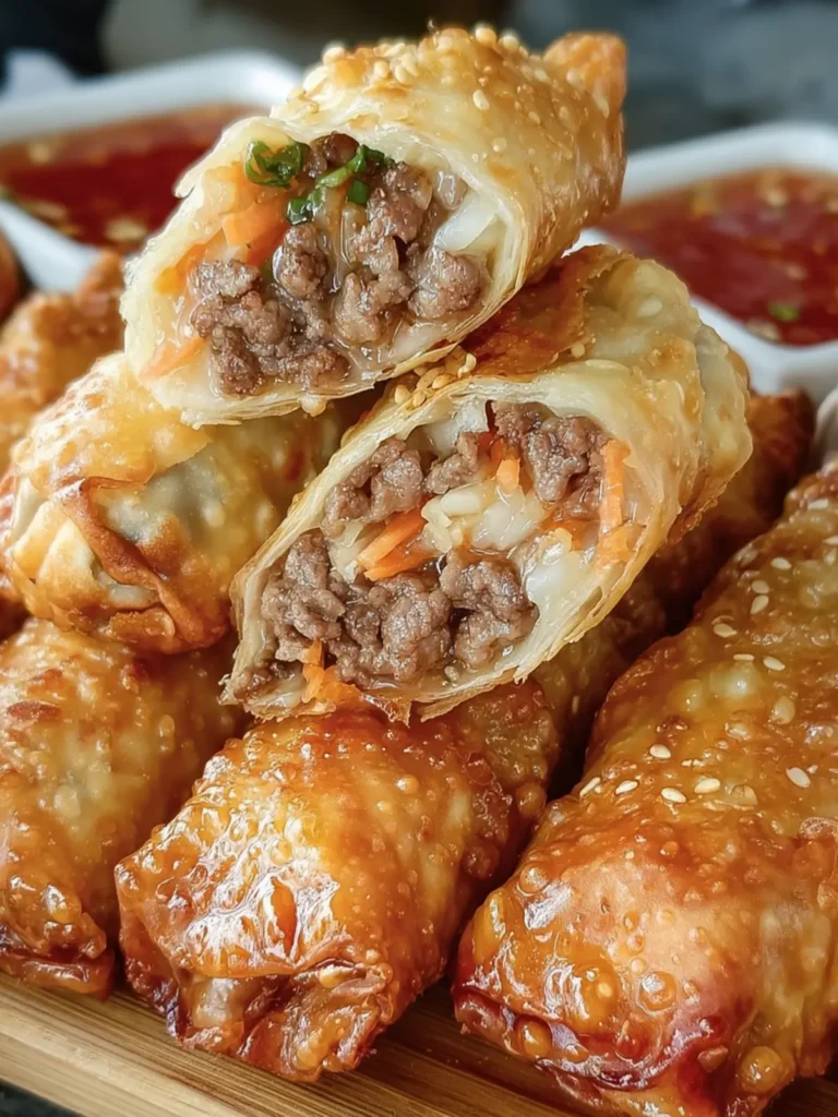 Crispy Beef Egg Rolls Recipe First Image