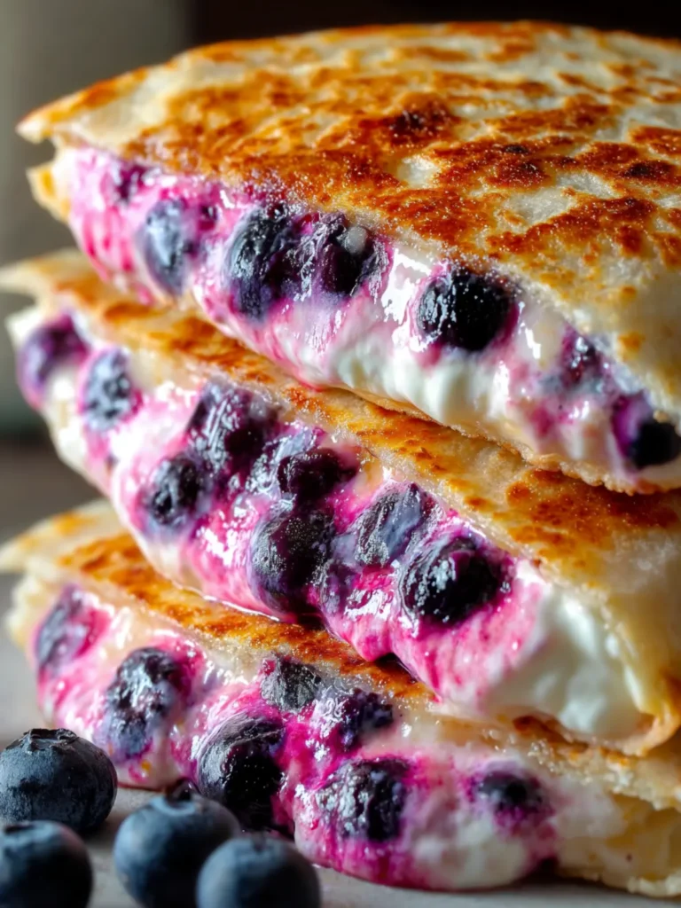 Blueberry Cream Cheese Quesadilla First Image