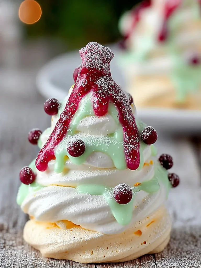 Festive Christmas Tree Meringues First Image