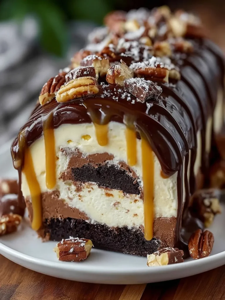 Decadent Chocolate Caramel Ice Cream Cake First Image