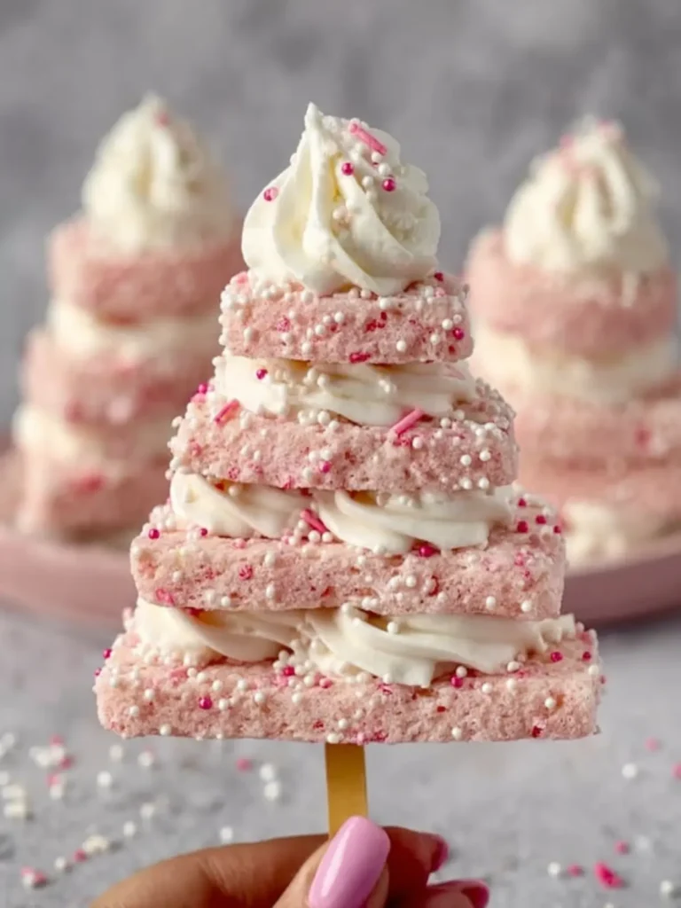 Pink Christmas Tree Treats First Image