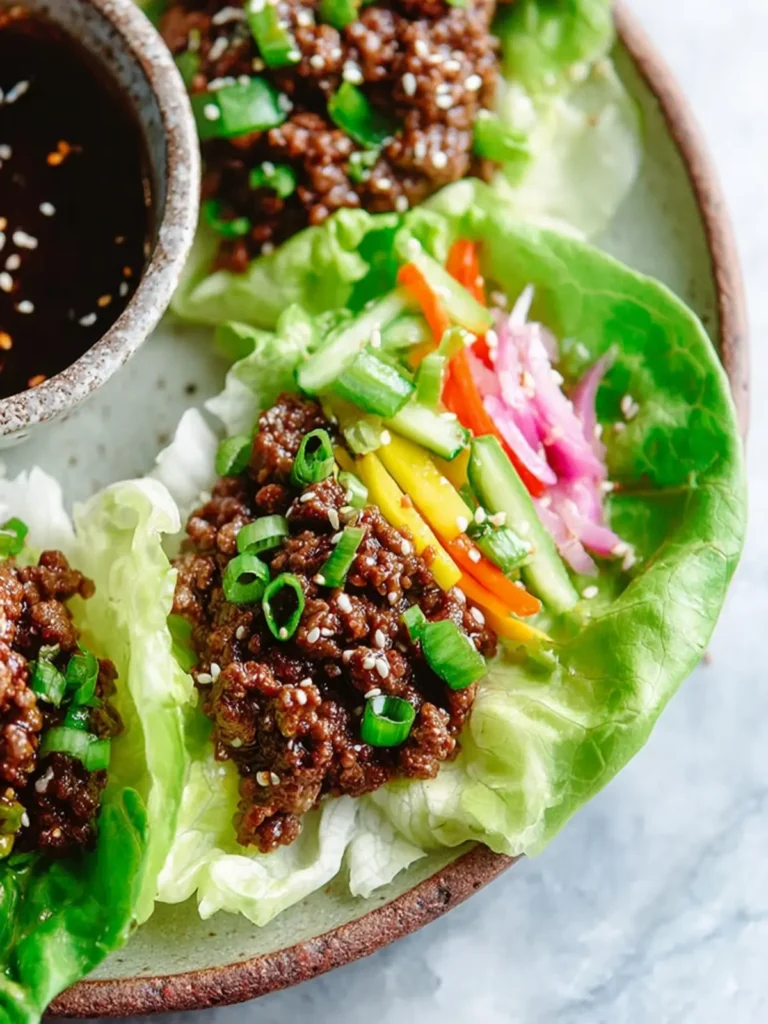 Ground Beef Lettuce Wraps First Image