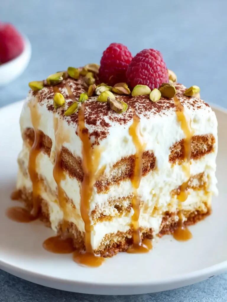 Irresistible No-Bake Spiced Chai Tiramisu Cake Recipe First Image