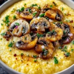 Creamy Garlic Polenta With Mushrooms First Image