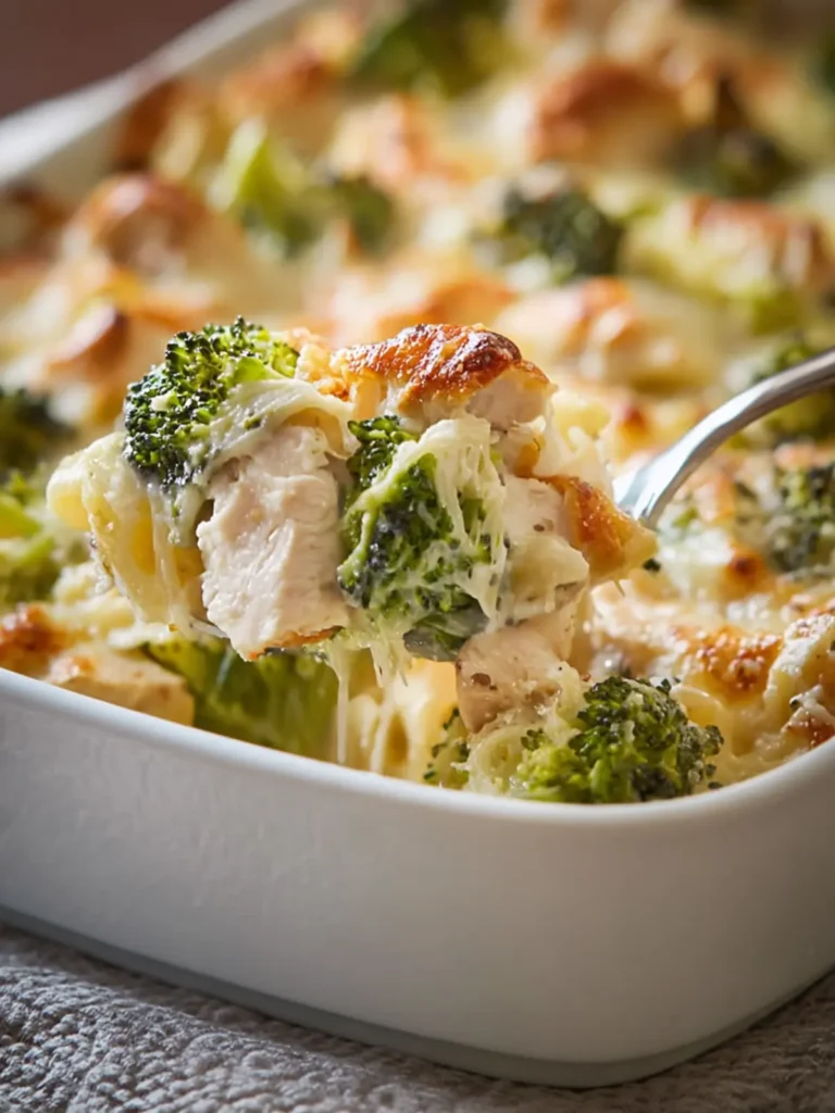 Creamy Chicken Alfredo Bake with Broccoli First Image