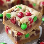 Christmas M&M Cookie Bars First Image