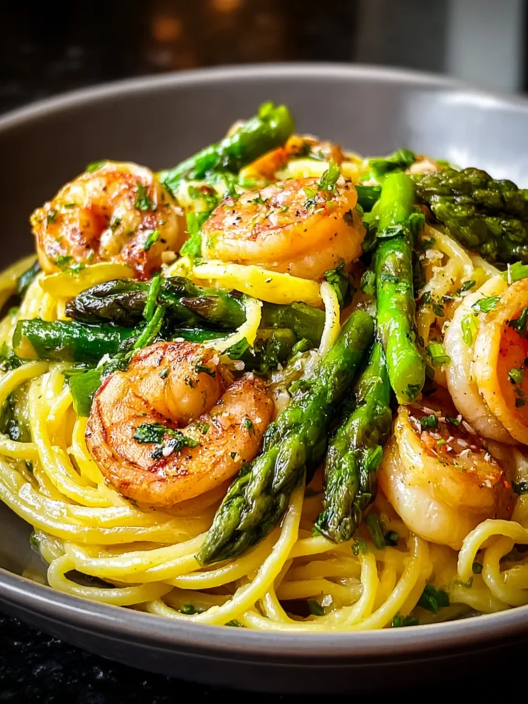 Zesty Shrimp and Asparagus Lemon Pasta Recipe to Impress First Image
