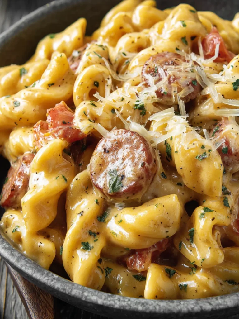Cheesy Kielbasa Pasta Recipe First Image