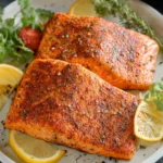 Healthy Air Fryer Frozen Salmon (With Skin) First Image