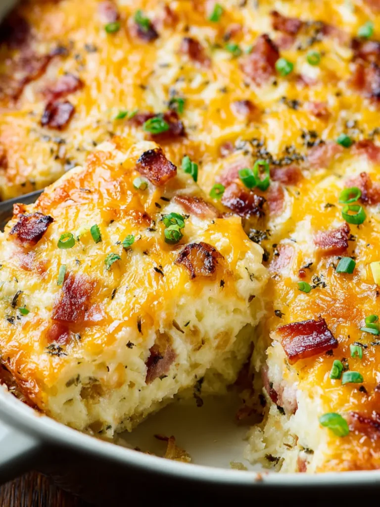 Cheesy Ham and Hash Brown Casserole First Image