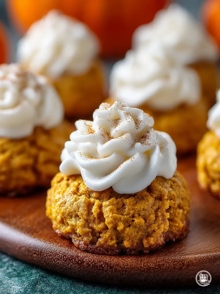Pumpkin Oatmeal Cookies with Buttercream Frosting First Image