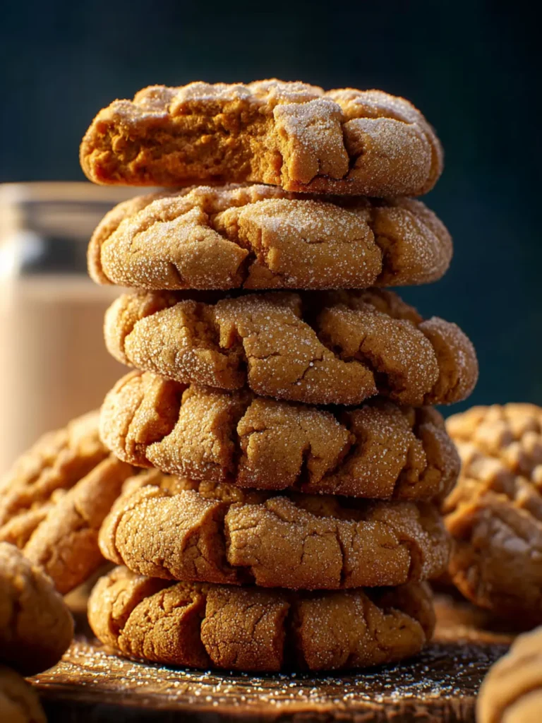 Peanut Butter Crinkle Cookies First Image