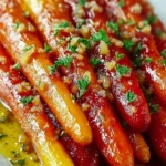 Honey Garlic Butter Roasted Carrots First Image