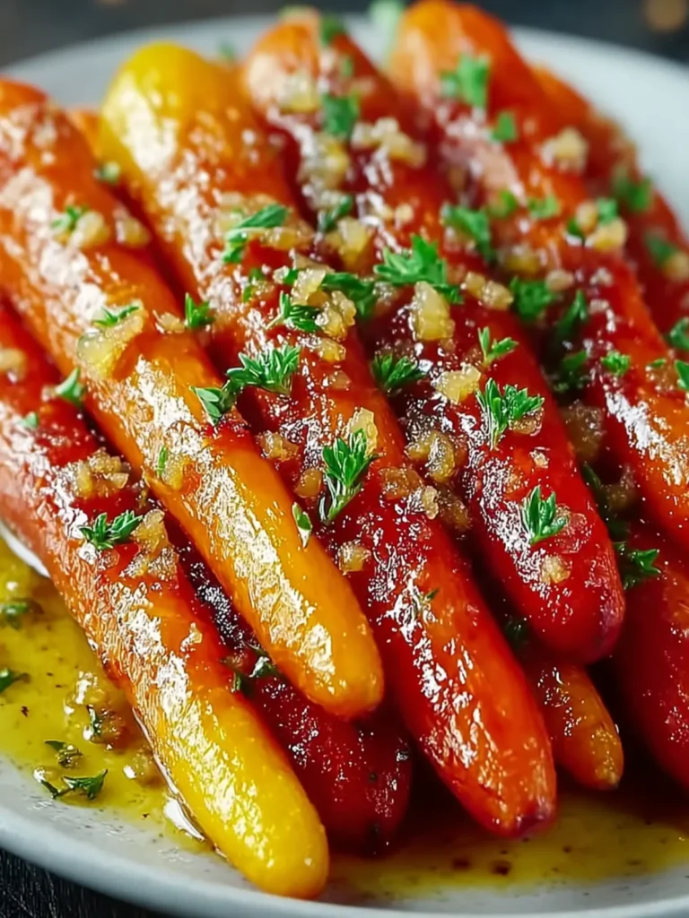 Honey Garlic Butter Roasted Carrots First Image