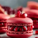 Pomegranate Macarons First Image