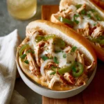 Slow Cooker Chicken Philly Cheesesteak Sandwiches First Image