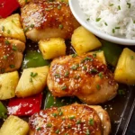 Sheet Pan Pineapple Chicken With Teriyaki Glaze First Image