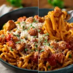 Easy One Pot Chicken Parmesan Pasta Recipe First Image