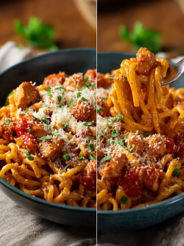 Easy One Pot Chicken Parmesan Pasta Recipe First Image