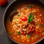 Hearty Tomato Rice Soup First Image