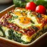 Savory Spinach and Mozzarella Egg Bake: A Tasty Delight! First Image