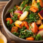 Warm Kale Salad with Roasted Root Vegetables First Image