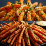 Easy Parmesan Roasted Carrot Fries Recipe First Image