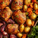 Spicy Honey Chicken Sheet Pan Dinner First Image