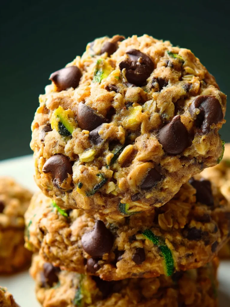 Zucchini Oatmeal Chocolate Chip Cookie Recipe First Image