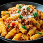 Cheesy Ground Turkey Pasta First Image