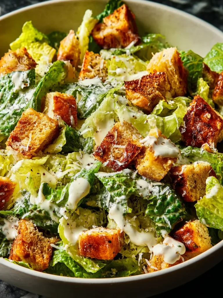 Delicious Caesar Salad with Homemade Dressing You’ll Love First Image
