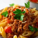 Penne Pasta with Homemade Meat Sauce First Image